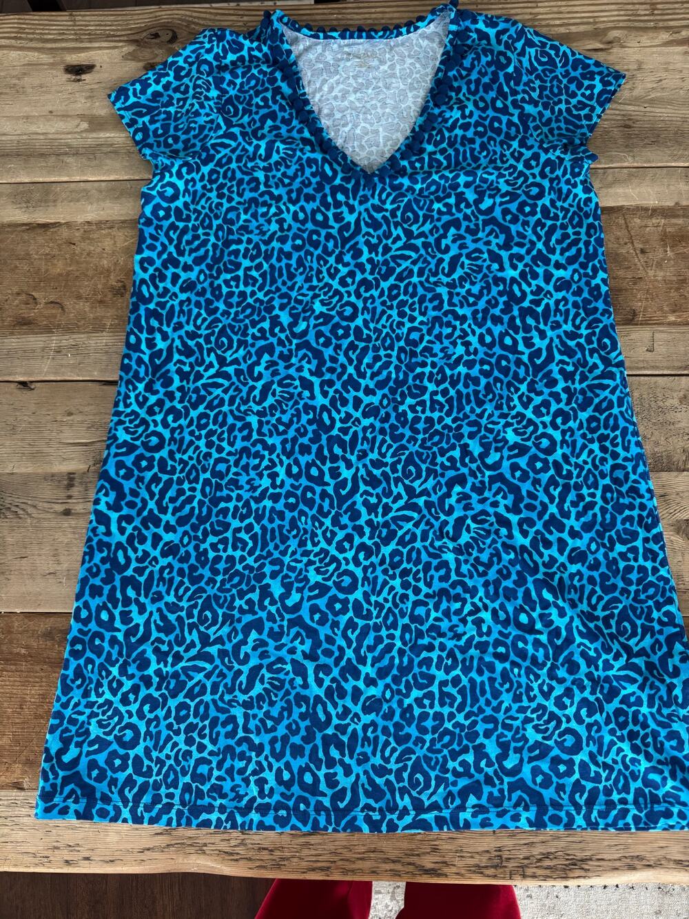 Lilly Pulitzer Oyster Bay Navy X-LARGE Etta Short Sleeve Dress EUC!